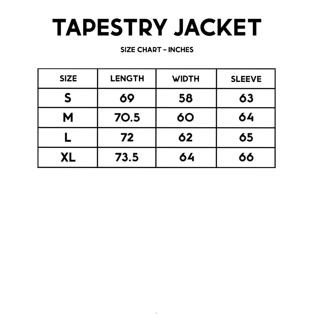 GIOVESSA Tapestry Jacket Size Chart