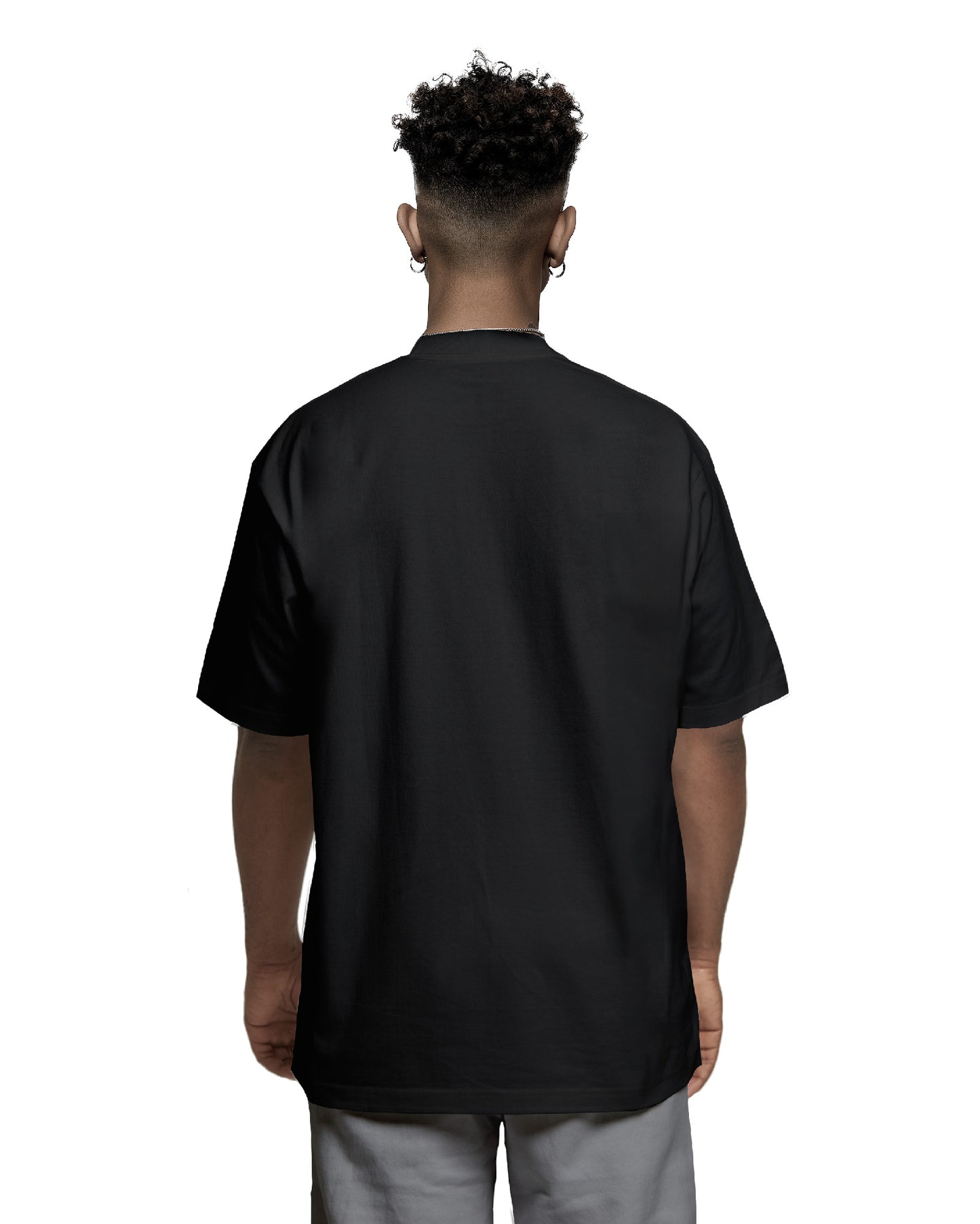 GIOVESSA ORIGINAL OVERSIZED BOXY TEE BLACK BACK