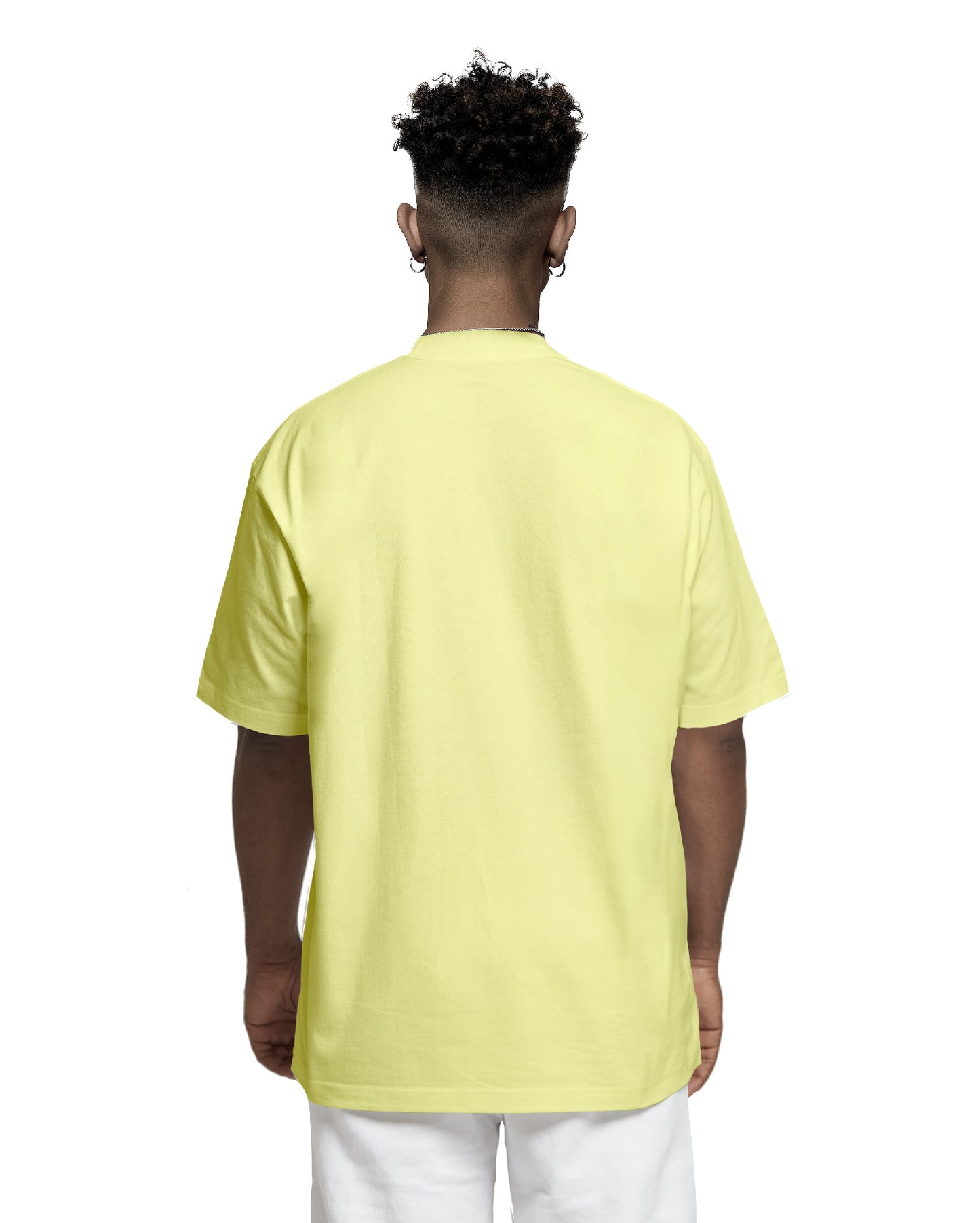GIOVESSA POISONED OVERSIZED BOXY TEE YELLOW BACK