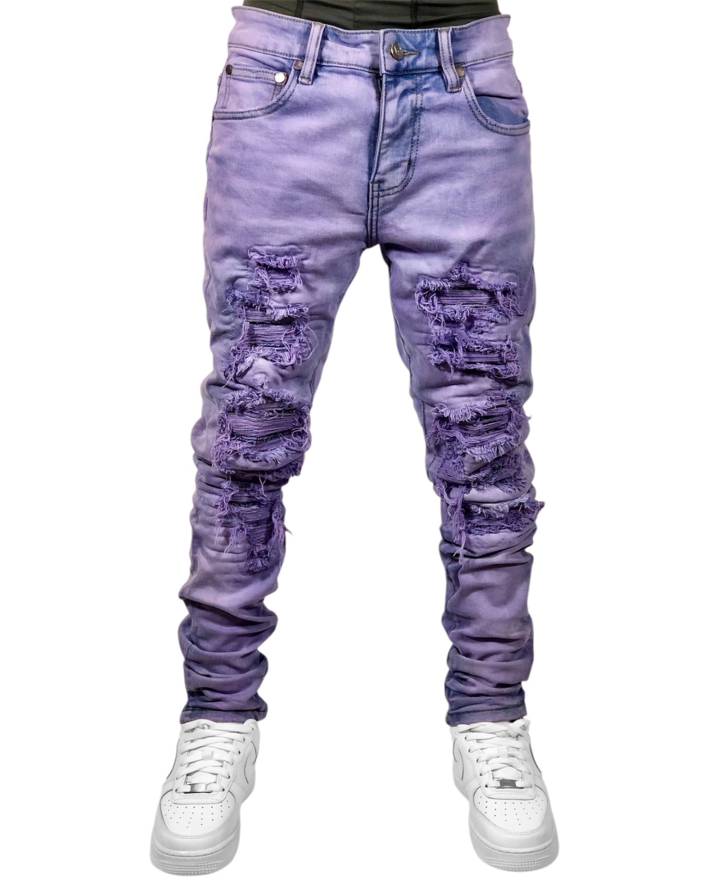 GIOVESSA SLIM STACKED DENIM AMETHYST MODEL