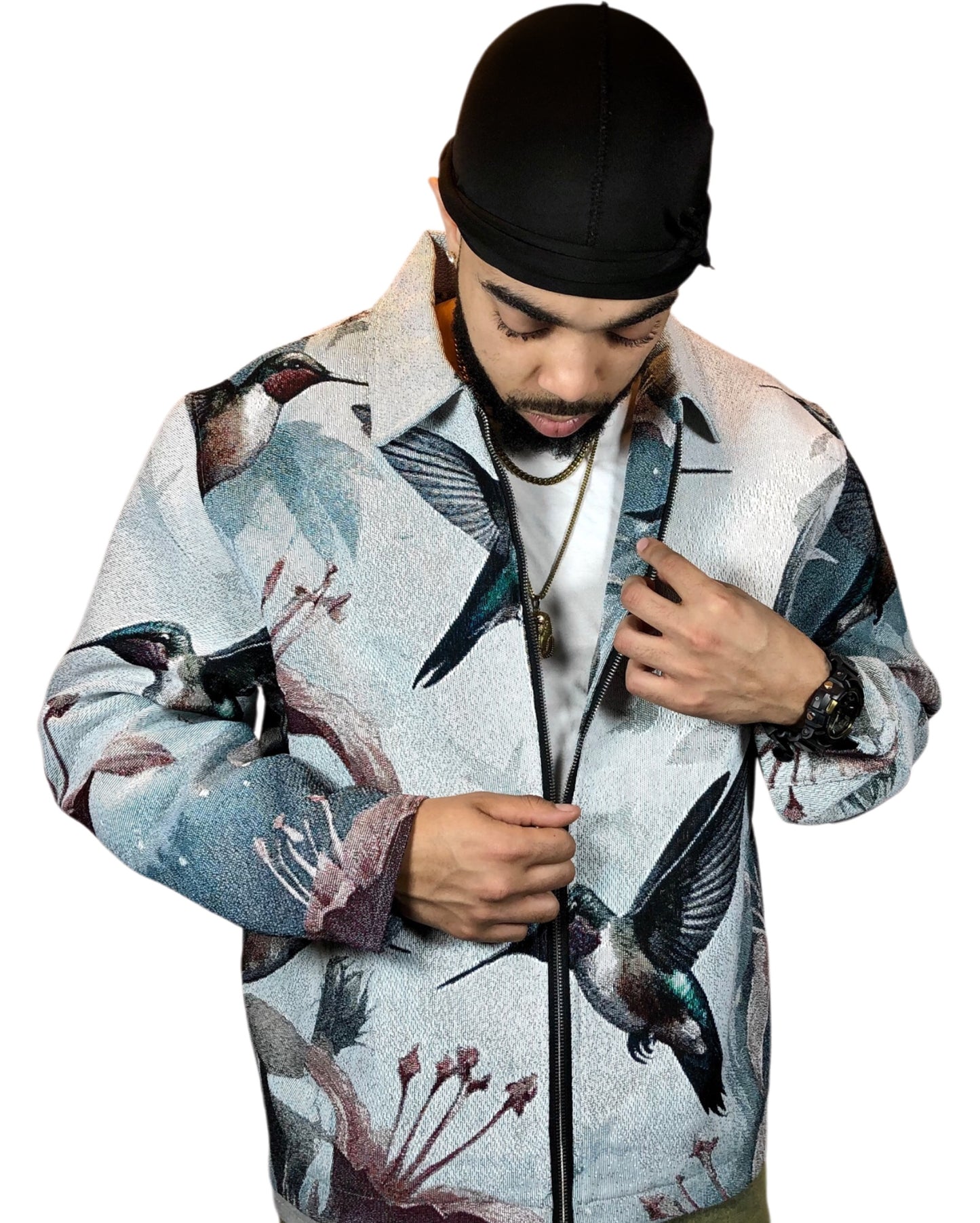 GIOVESSA HUMMINGBIRD TAPESTRY JACKET MODEL