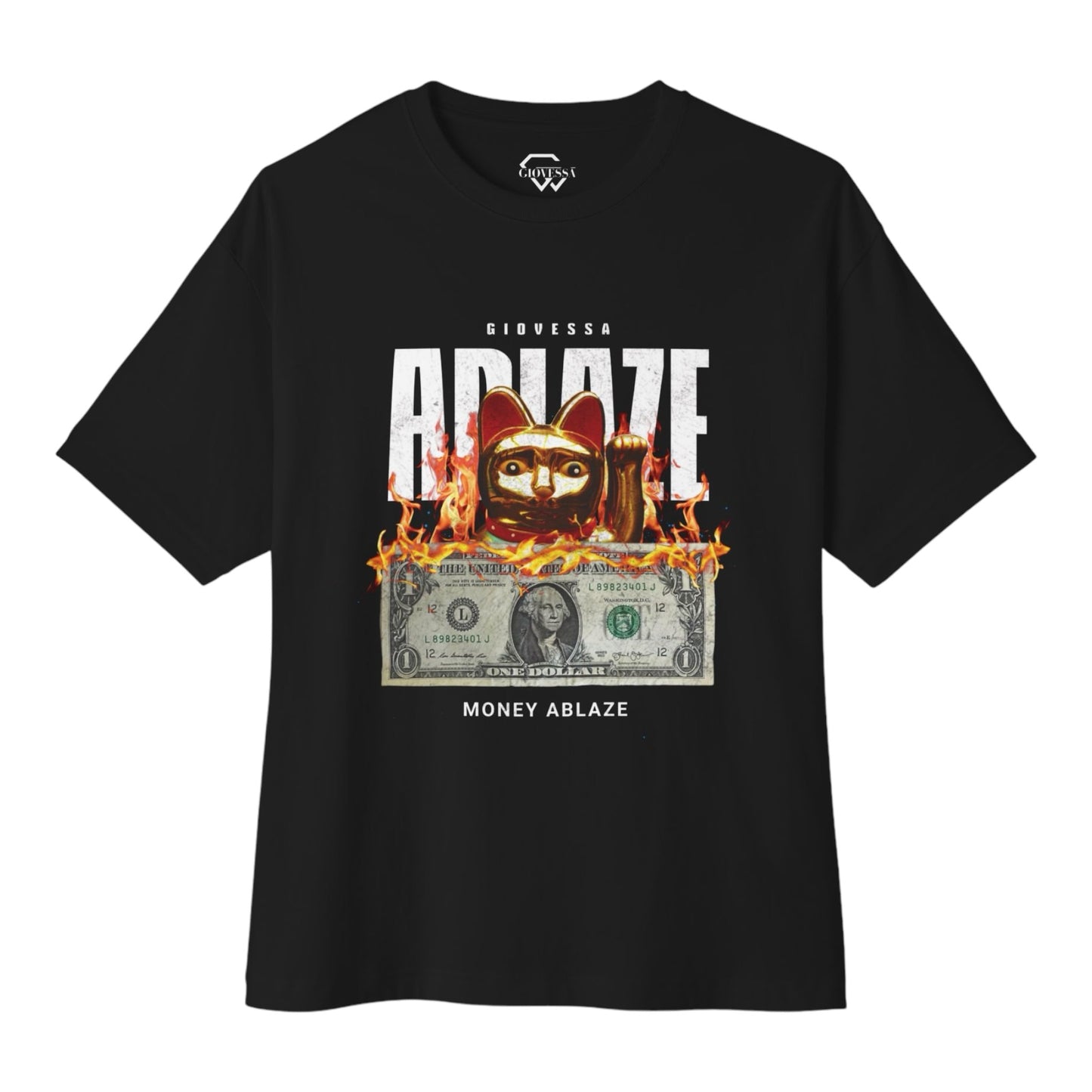 ABLAZE OS BOXY TEE BLACK