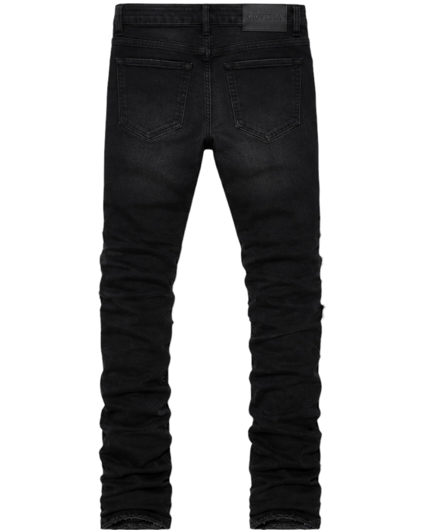 BLACKOUT STACKED DENIM REAR