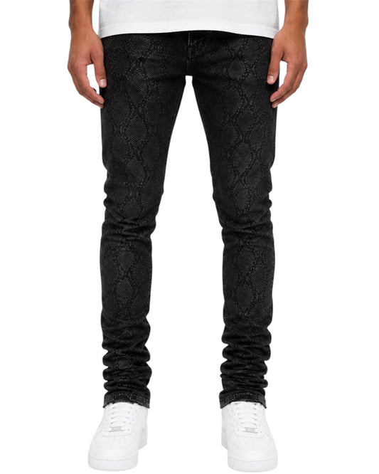 BLACK VIPER STACKED DENIM FRONT