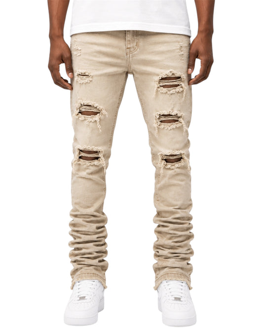 DESERT STORM STACKED DENIM front