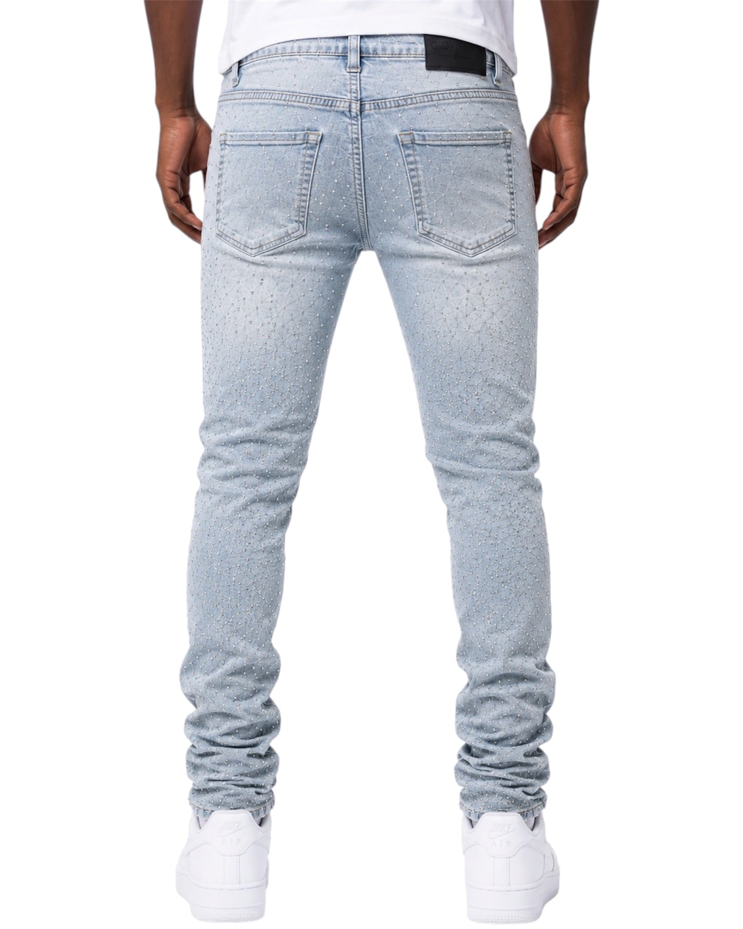 DIAMOND DUST STACKED DENIM back