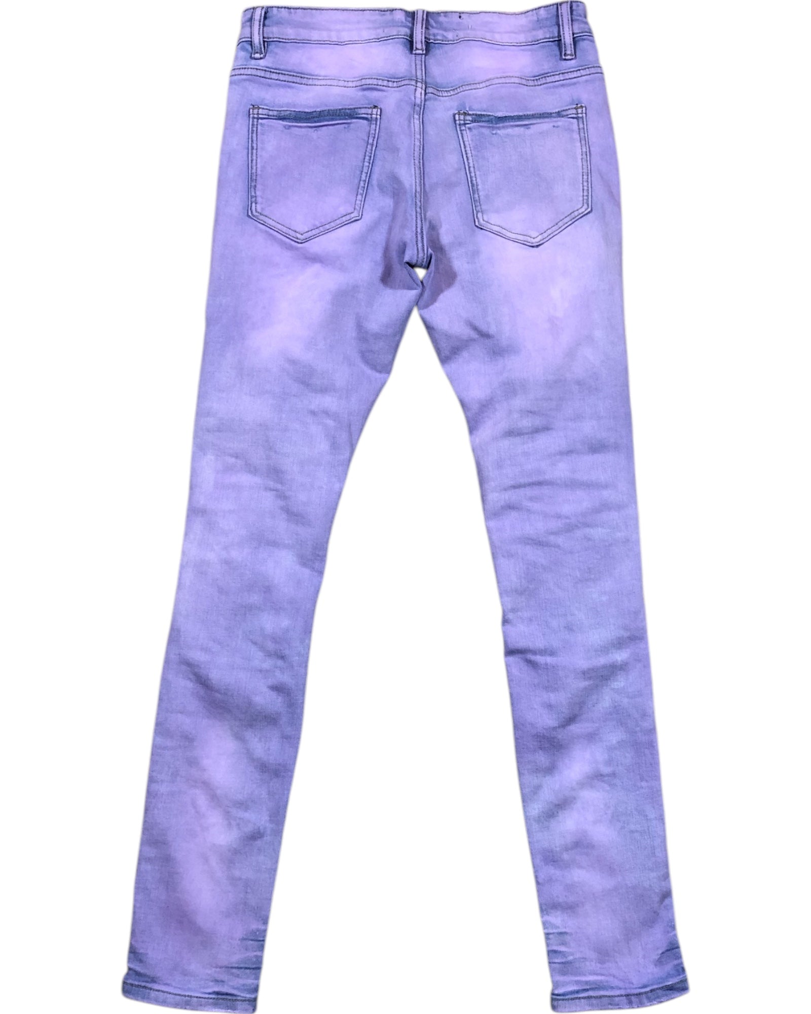 GIOVESSA slim stacked denim amethyst back