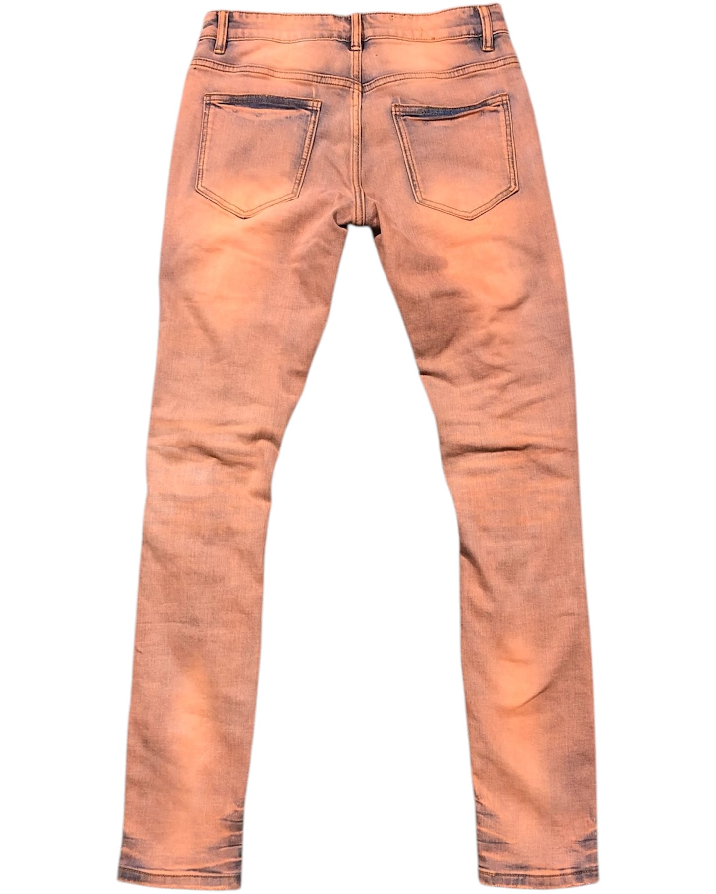 GIOVESSA SLIM STACKED DENIM SAFFRON BACK