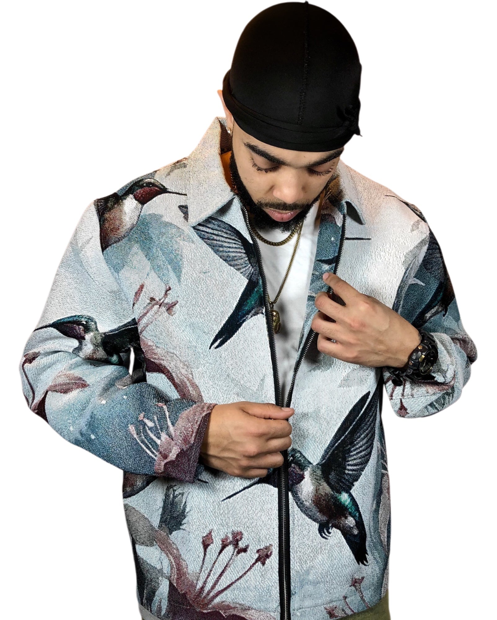 GIOVESSA HUMMINGBIRD TAPESTRY JACKET MODEL