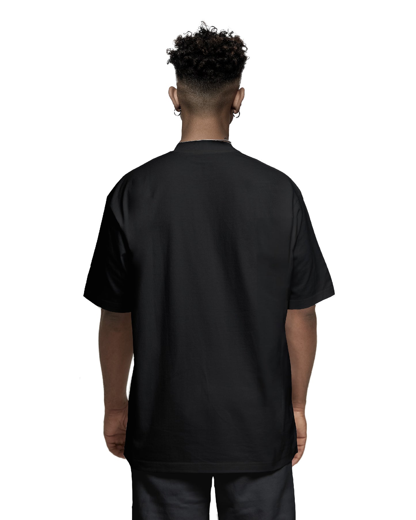 GIOVESSA STAY YOUNG OVERSIZED BOXY TEE BLACK BACK