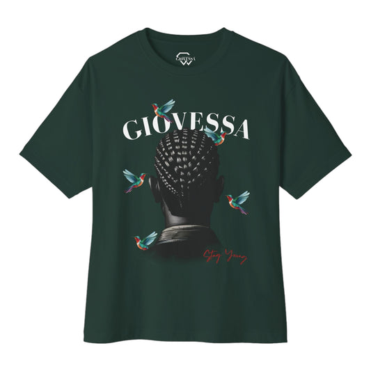 STAY YOUNG OS BOXY TEE FOREST GREEN