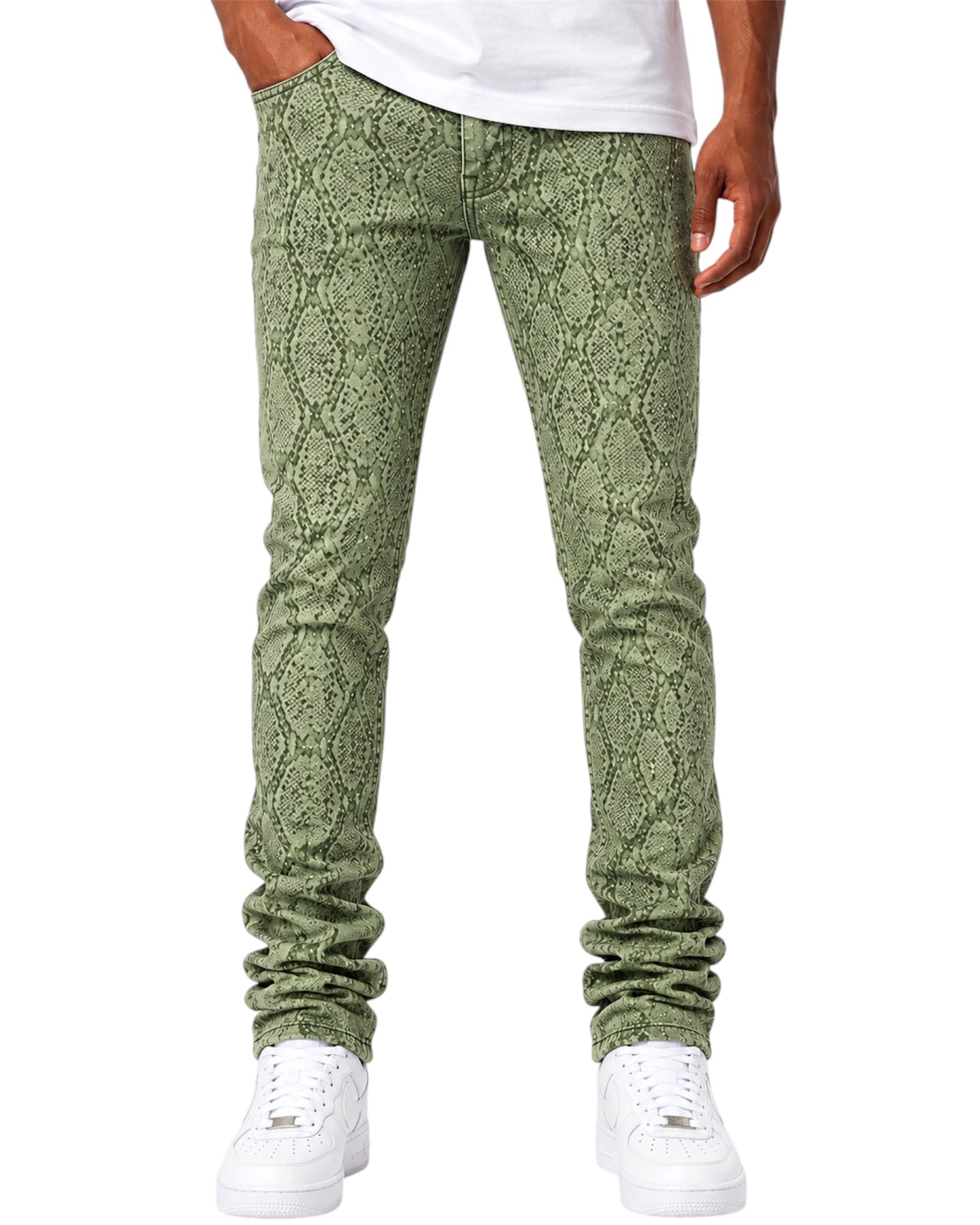 VIPER SAGE STACKED DENIM front